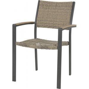 Arezzo stapelstoelen antraciet wicker Arezzo stapelstoelen antraciet wicker