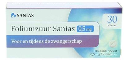Sanias Foliumzuur 0.5mg 30 Tabletten