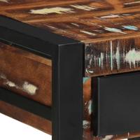 Bijzettafel 40x40x50 cm massief gerecycled hout meerkleurig - thumbnail