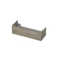 INK - Onderkast 1 Lade Greeploos met Houten Keerlijst - 1200x450x350 Mm - Greige Eiken - thumbnail
