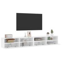 Tv-wandmeubels 2 st 100x30x30 cm bewerkt hout wit - thumbnail