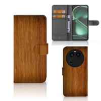 OPPO Find X6 | Book Style Case | Donker Hout - thumbnail