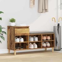 Schoenenkast met lade Oudhout 102 x 36 x 60 cm Bewerkt hout - thumbnail