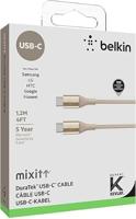 Belkin F2CU050BT04-GLD 1.2m USB C USB C Male Male Gold USB cable - Belkin F2CU050BT04-GLD, 1.2 m, USB C, USB C, Male/Male, 480 Mbit/s, Gold - thumbnail