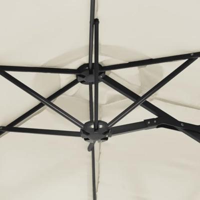 VidaXL Parasol dubbel dak 316x240 cm zandwit