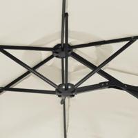 Parasol dubbel dak 316x240 cm zandwit - thumbnail