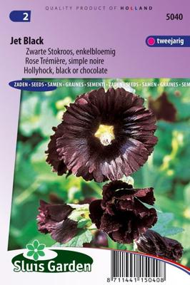 Alcea Rosea stokroos zaden Jet Black