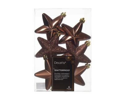 Ster plc l2b7h7 cm esprss ass 6st kerst Decoris - Decoris