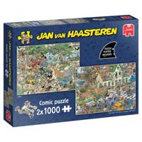 Jumbo Jan van Haasteren safari en storm 2x1000 stukjes - thumbnail