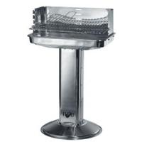 Garden Grill zuilmodel vierkant RVS houtskool BBQ - thumbnail