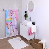 Unicorn Academy Velour Towel Magic 75 x 150 cm - thumbnail