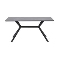 WOOOD Eettafel 'Bruno' 160 x 90cm, kleur zwart - thumbnail