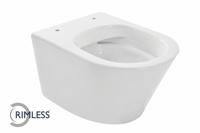 Wandcloset Wiesbaden Vesta Junior | 47 cm | Rimless | Excl.Toiletzitting | Keramiek | Wit glans - thumbnail