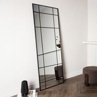 Nohr Spiegel 'Madiha' Raster 193 x 67cm, kleur zwart - thumbnail