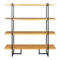 Dutchbone Wandrek 'Class' Eikenhout, 146 x 140cm, kleur Naturel - thumbnail