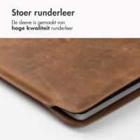 Accezz Leather hoes voor MacBook 16 inch Laptop sleeve Bruin - thumbnail