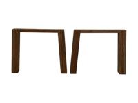 HSM - HSM Collection-Tafelpoot Outdoor S|2-93x75x23-Naturel-Teak - thumbnail