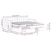 Slaapbank onderschuifbed en lades 90x190 cm fluweel donkergrijs - thumbnail