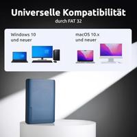 Intenso Memory Safe 1 TB Externe harde schijf (2,5 inch) Micro-USB 3.2 Gen 1 (USB 3.0) Blauw 6029565 - thumbnail