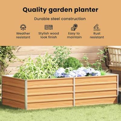 Verhoogde plantenbak Licht Bruin 160 x 80 x 77 cm