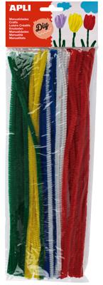 Apli chenilledraad, blister met 50 stuks, geassorteerde kleuren