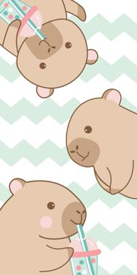 Capybara strandlaken 70 x 140 cm - katoen