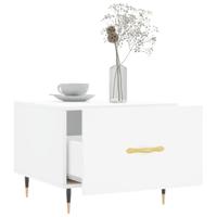 Salontafels 2 st 50x50x40 cm bewerkt hout wit - thumbnail