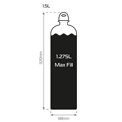 OXFORD brandstoffles gasoline bottle black 1.5l logo