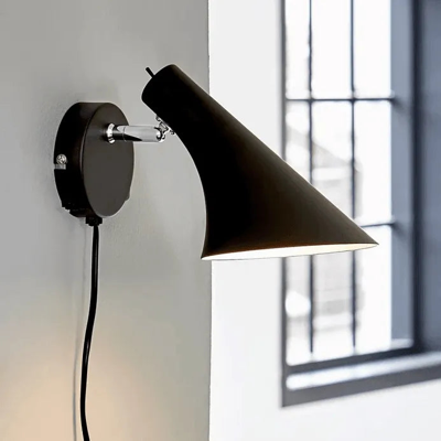 Wandlamp zwart Nordlux &apos;Vanila&apos; met stekker slaapkamer E14 schakelaar modern