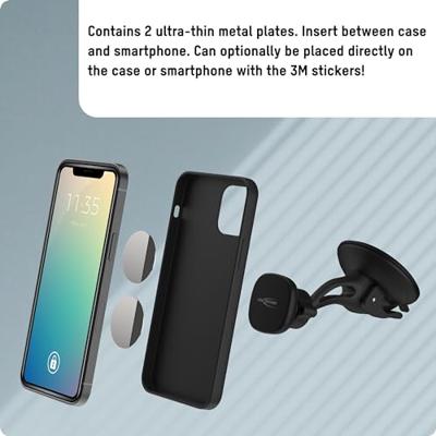 Ansmann Smart Scheibe Telefoonhouder voor in de auto Magneetbevestiging 2 - 12 mm Bevestigingswijze (auto): Zuignap, Ventilatierooster Ansmann Smart Scheibe Telefoonhouder voor in de auto Magneetbevestiging 2 - 12 mm Bevestigingswijze (auto): Zuignap, Ventilatierooster