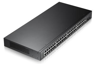 ZyXEL 24-poorts Gigabit Ethernet Smart Managed Rackmount Switch - Fanless Design [GS1900-24] GS1900-48 48 Ports + 2 SFP zwart