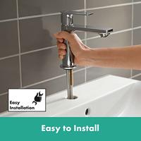 Hansgrohe Rebris E 1-gats wastafelkraan 110 coolstart m. waste chroom 72559000 - thumbnail