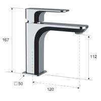 Wastafelmengkraan Sapho Spy 1-hendel Recht 16.7 cm Chroom Sapho - thumbnail