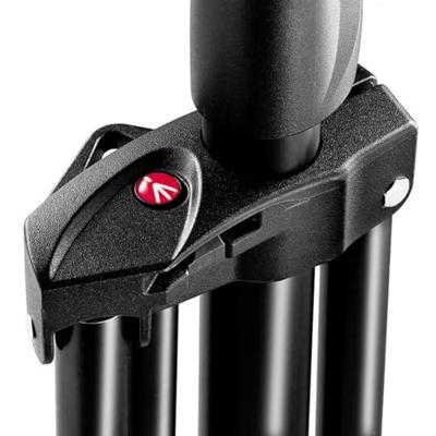 Manfrotto 1004BAC Stativo Serie Babylight con Sistema Pneumatico, 4 sezioni in Alluminio, Altezza 366 cm, Nero