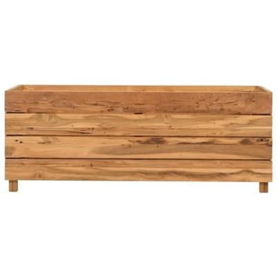 VidaXL Plantenbak verhoogd 100x40x38 cm gerecycled teakhout en staal VidaXL Plantenbak verhoogd 100x40x38 cm gerecycled teakhout en staal