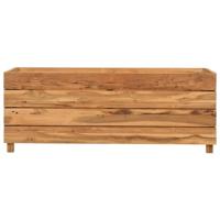 VidaXL Plantenbak verhoogd 100x40x38 cm gerecycled teakhout en staal - thumbnail