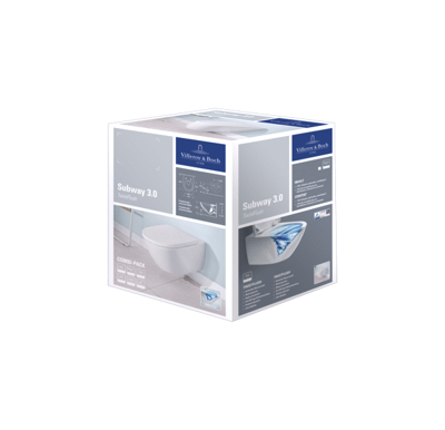 Wandcloset Villeroy & Boch Subway 3.0 37x36x56 cm Combipack Wit Wandcloset Villeroy & Boch Subway 3.0 37x36x56 cm Combipack Wit