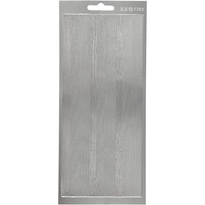 Creativ Company Stickers, randen, vel 10x23 cm, zilver, 1 vel