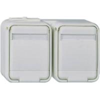 ELSO stopcontact 445449 2f. 16 A wager. licht/basisgrijs 1 stuk(s) - thumbnail