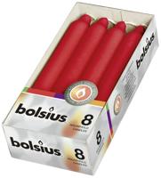 Bolsius Dinerkaars 18cm Rood - 8 stuks - thumbnail