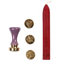 Creativ Company Zegel set, hart, klaver, vlinder, d 18 mm, 1 set - thumbnail