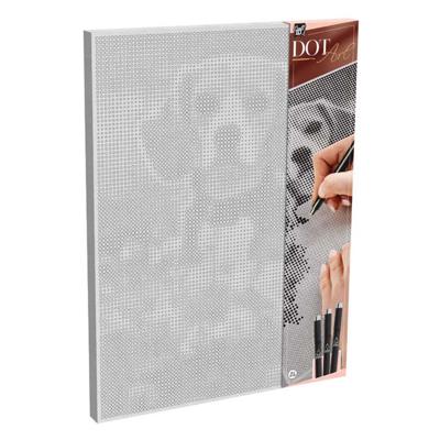 Dot painting canvas hond 40x30cm