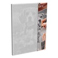 Dot painting canvas hond 40x30cm - thumbnail