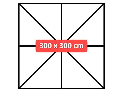 Zweefparasol Virgoflex Vierkant 3x3m - Grijs
