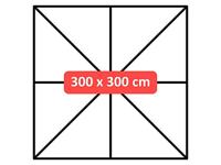 Zweefparasol Virgoflex Vierkant 3x3m - Grijs - thumbnail