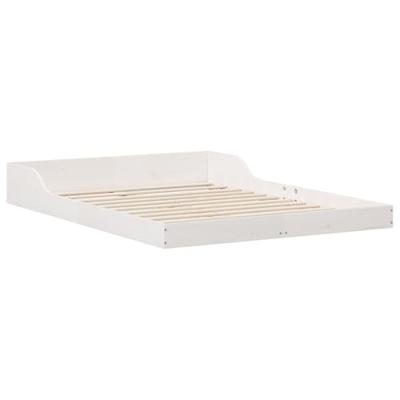 Bedframe Wit 135 x 190 cm Massief grenenhout