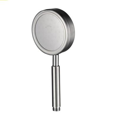 Afneembaar en wasbaar 304 roestvrijstaal ronde onder druk handheld douchekop maat: 117mm (zilver)
