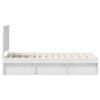 Bedframe met hoofdeinde Wit 75 x 190 cm Massief grenenhout - thumbnail