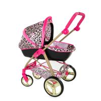 The Glam Crew 2in1 Poppenwagen Bella met Luipaardprint Roze/Goud - thumbnail