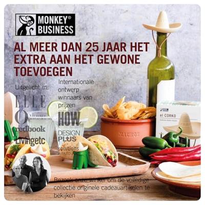 Monkey Business fleshoes en wijnstopper Desperados de Vino set van 4
